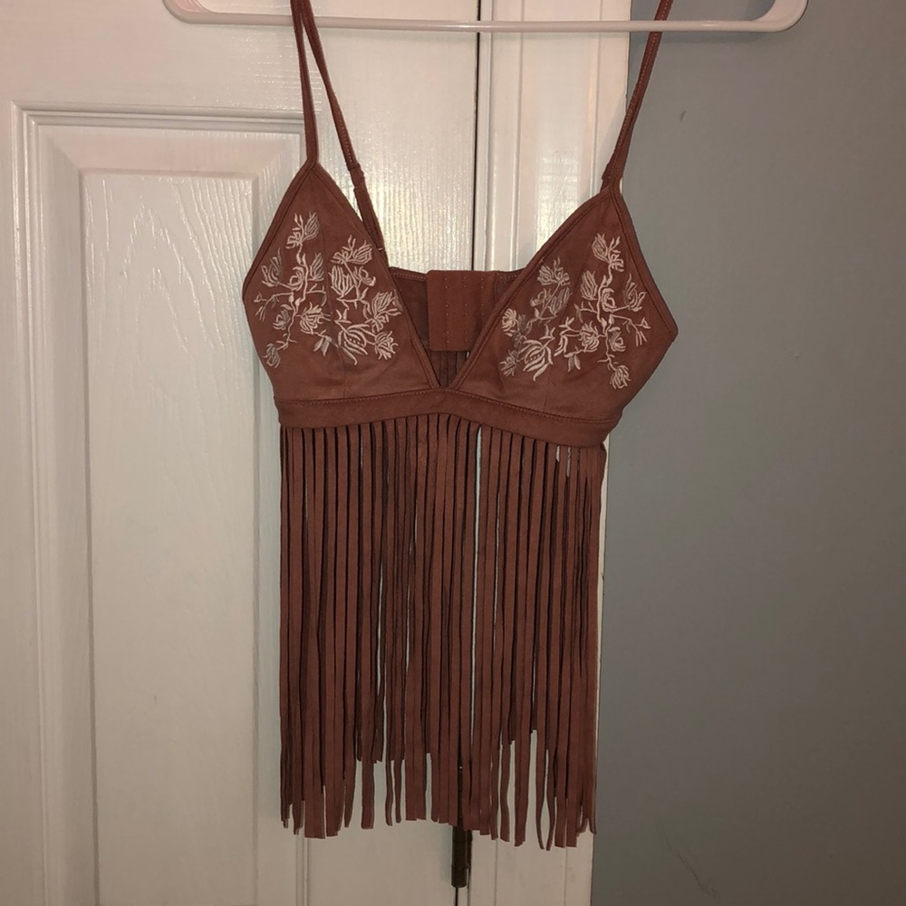 Fringe crop top